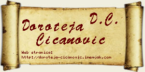 Doroteja Čičanović vizit kartica